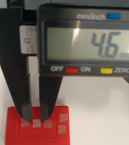 plastic tiny QR code laser engraving