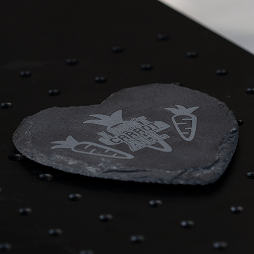 rock slate UV laser engraving result