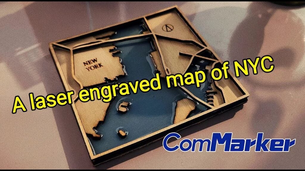 laser engraved map
