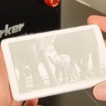 commarker fiber laser engraved photo on Ceramic