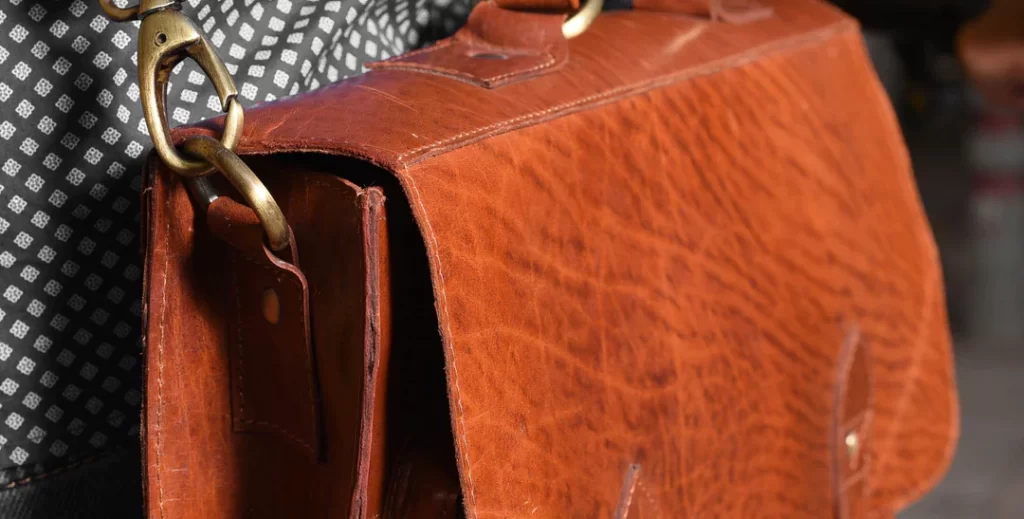 a leather bag