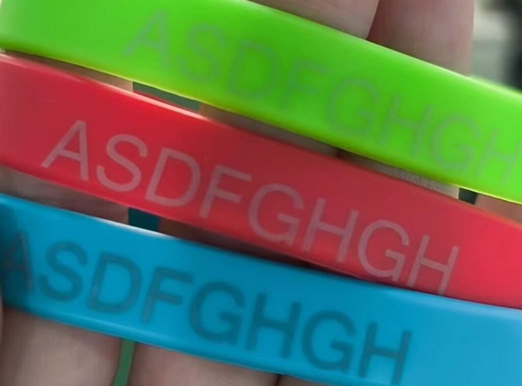 laser engrave different colored silicone