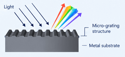why Diffraction Effects happen on laser engraved material