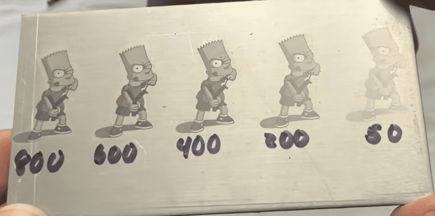 different laser engraving result on different DPI