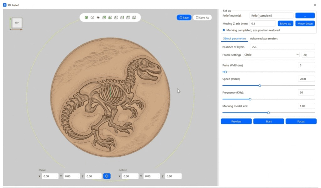 import relief into commarker studio