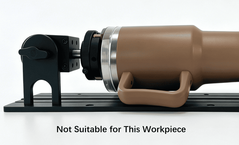 workpiece can't rotate freely