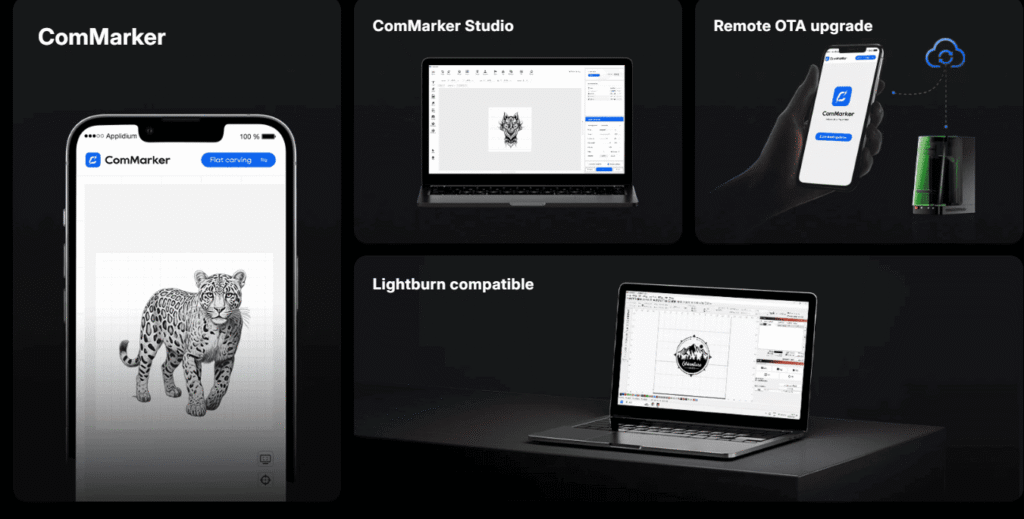All Software ComMarker Omni X uv laser engraver supports