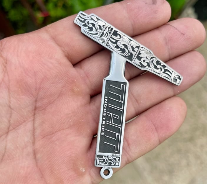 black mark laser engraved on aluminum