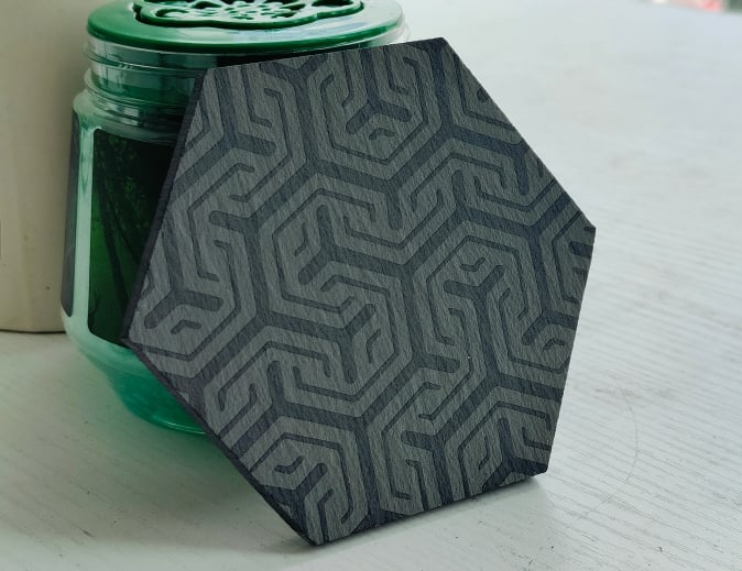slate coaster laser engraving