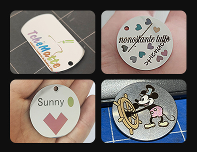 metal color engraving with firber laser engraver