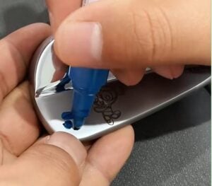 painting laser engraved area