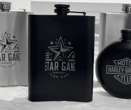 laser engrave flasks