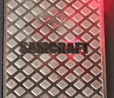 black mark laser engrave silver