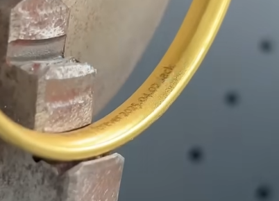 laser engrave gold bracelet