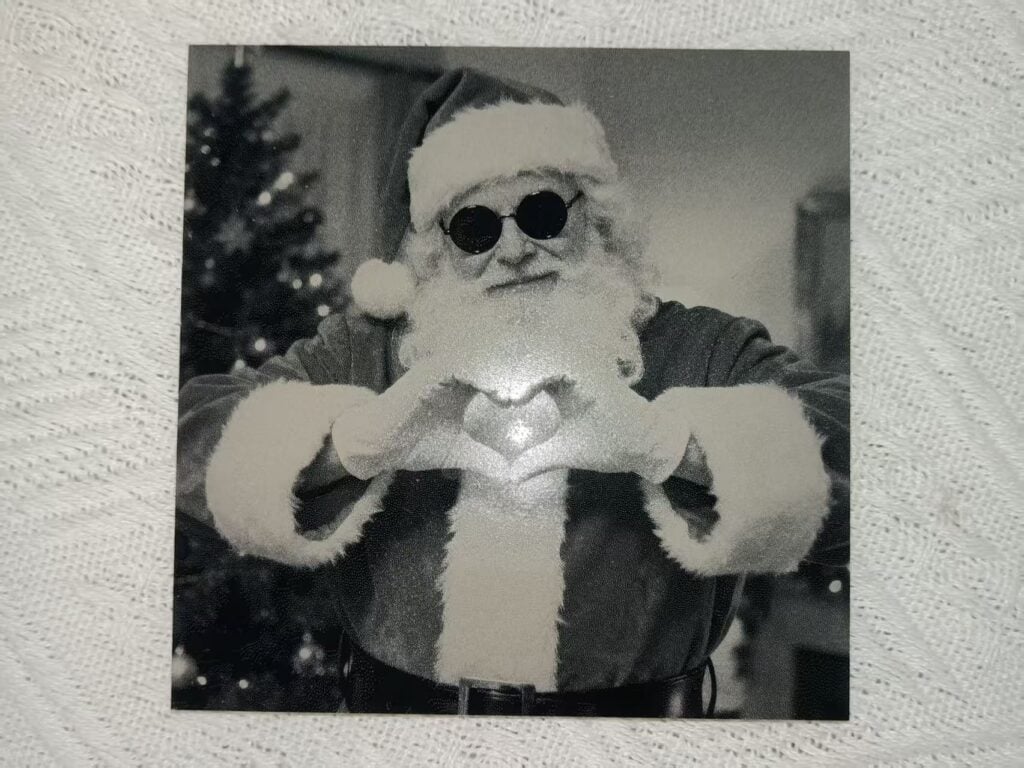 UV laser engraver Santa Claus picture on acrylic