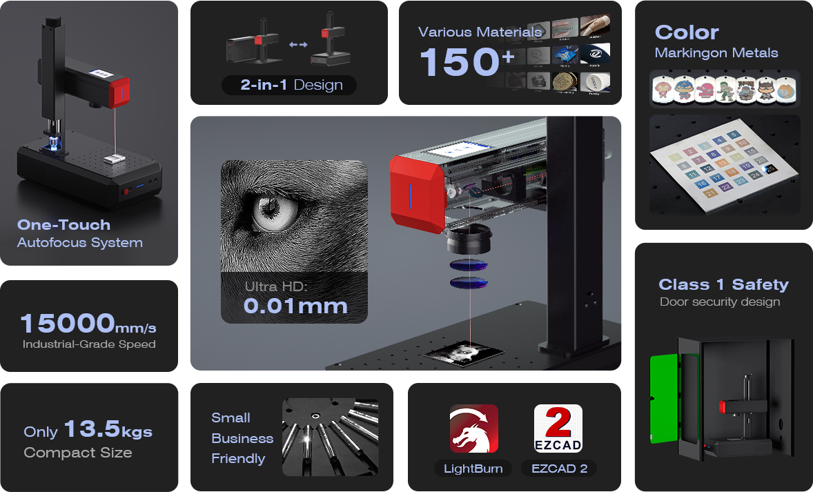 MOPA fiber laser engraver details