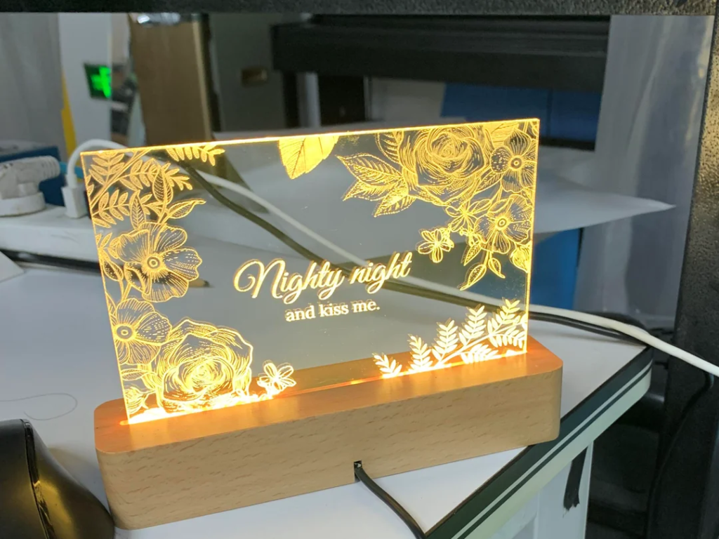 laser marked acrylic