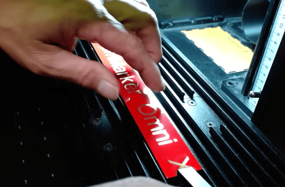 finished engraving item on slide extension