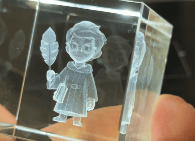 12w uv laser engraver 3d inner glass engraving with OBJ files