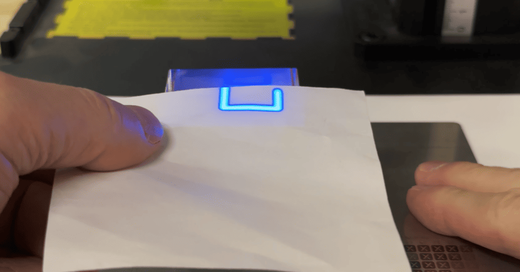 preview the engraving position before engraving