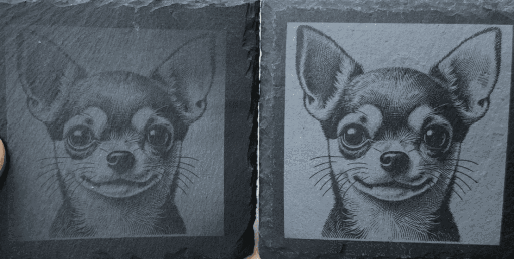 Comparison of Laser Engraving Results Using the Same Settings at Different Output Power Machines