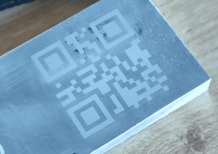 UV laser engraved Stainless Steel