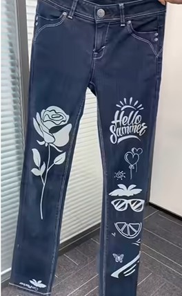 laser engrave jeans