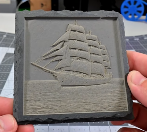 fiber laser engrave slate