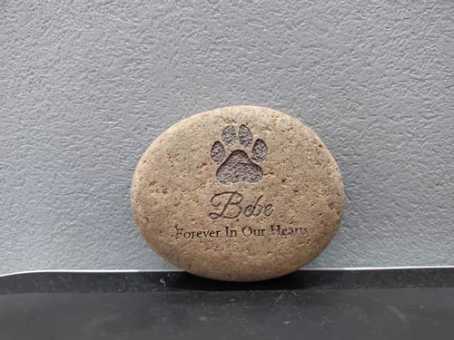 UV laser engrave stone