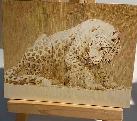 Wood photo laser engraving