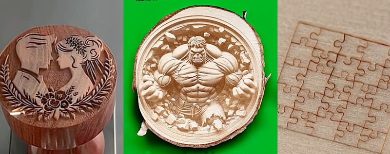 ComMarker Omni X wood laser engraving