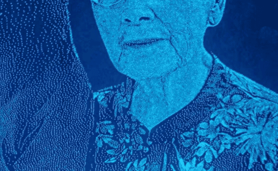 glass photo engraved using a CO2 laser engraver