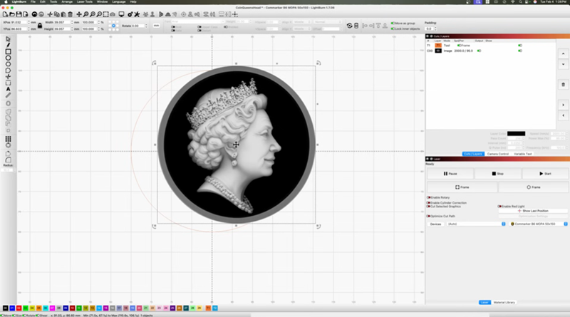 Circle for coin engraving