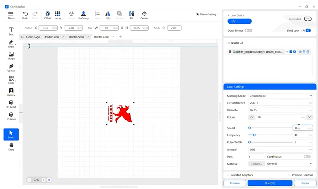 import laser engrave design
