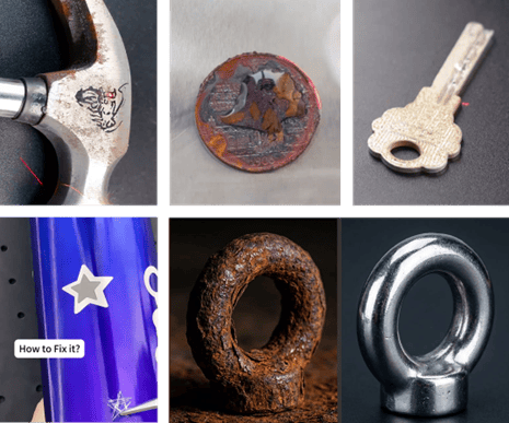 Metal cleaning and engraving with ComMarker B6 fiber laser engraver on coin, keys and tool surface