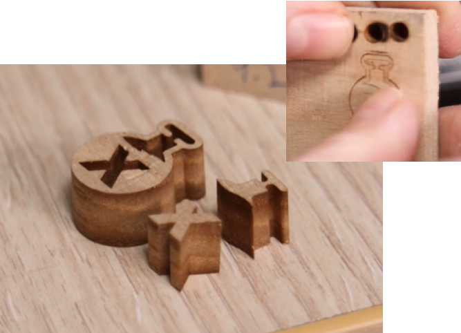 9mm Paulownia wood laser cutting