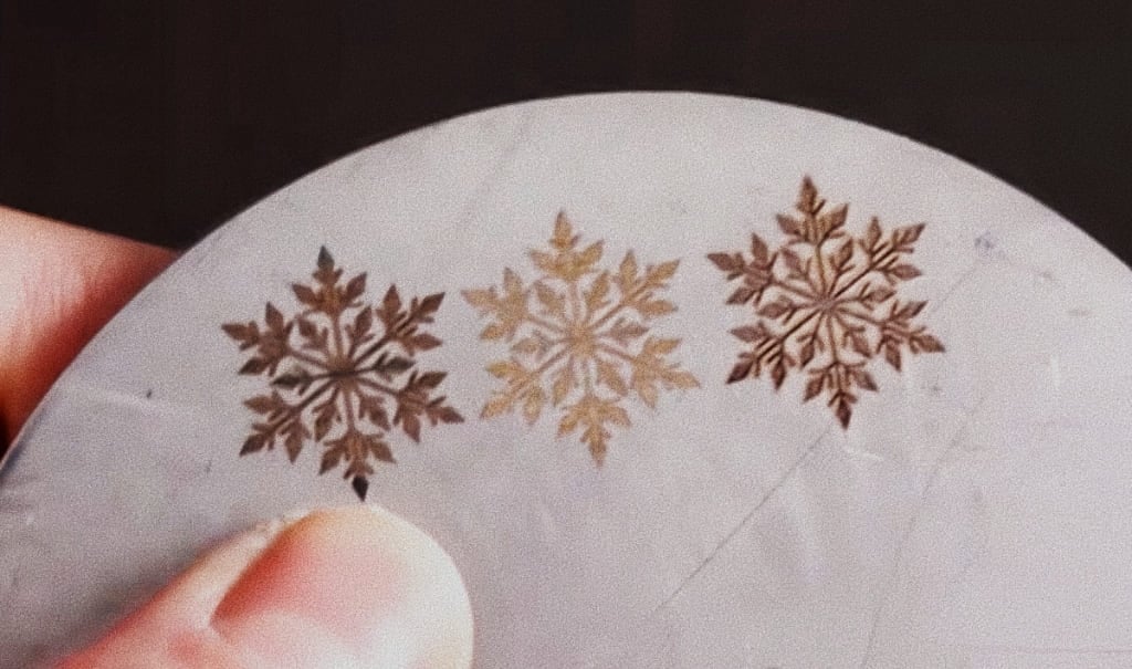 3 different results of UV laser engraver stainless steel engraving