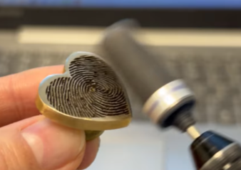 Polish the laser engraved stamp