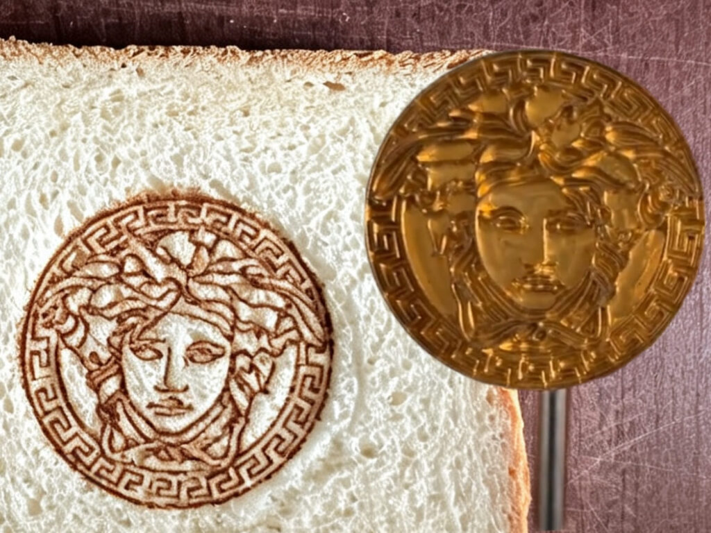 personalized branding iron used on bread