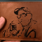 fiber laser engraved wallet