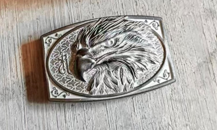 fiber laser engraved relief Custom Belt Buckle