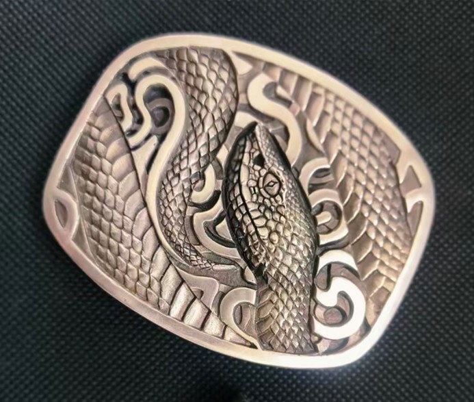 3D Embossing on aluminum for custom belt buckle