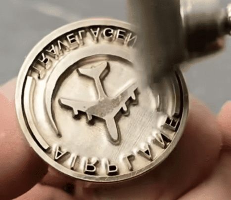 sanding custom branding iron after fiber laser engraving metal