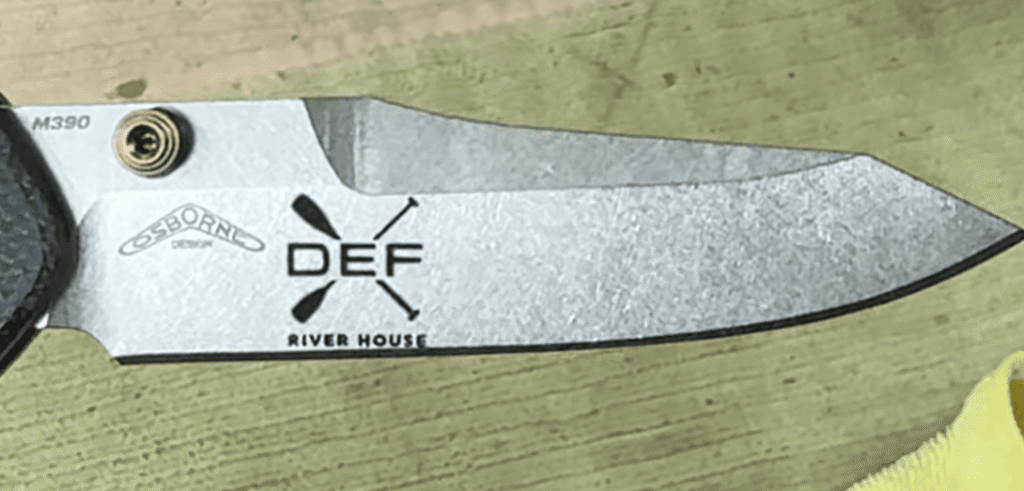 uv laser engraved knife
