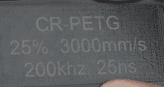 fiber laser engrave black petg plastic