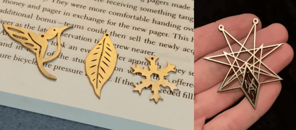 fiber laser cut earrings