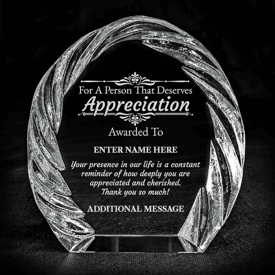 laser engrave glass trophy