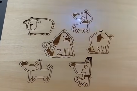 laser engrave wood keychains
