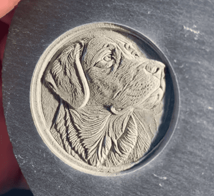 laser engrave stone Pet Portrait