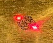 laser engraved gold before cleaning